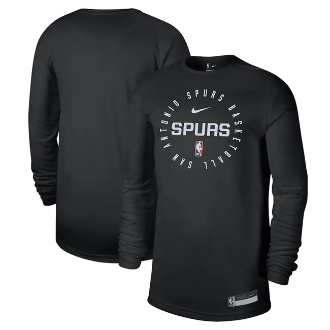 Men's San Antonio Spurs Black 2024/25 Legend On-Court Practice Long Sleeve T-Shirt